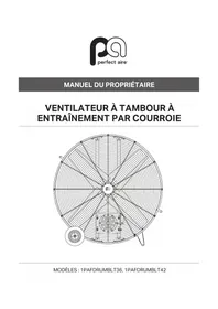 Notice Perfect Aire 1PAFDRUMBLT36 Ventilateur