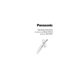 Notice PANASONIC ES-WR51 Epilateur