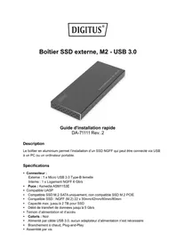 Notice Digitus DA-71111 Disque dur externe