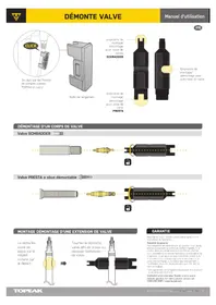 Notice Topeak VALVE TOOL Pompe
