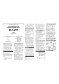 Notice ALPINE SS-SB10 Haut-parleur