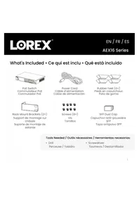 Notice Lorex AEX16 Commutateur