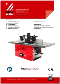 Notice Holzmann TFM610V_230V Fraiseuse