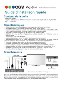 Notice CGV EXP@ND Lecteur multimédia