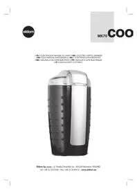 Notice Eldom COOF MK70 Moulin à café