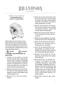 Notice Brandson 303397 Ventilateur