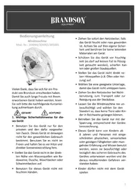 Notice Brandson 305885 Ventilateur