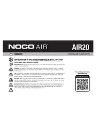 Notice NOCO AIR20 Chargeur de batterie