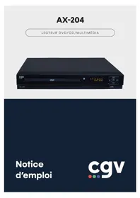 Notice CGV AX-204 Système home cinéma