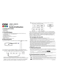 Notice CGV USB-C HUB 91 USB hub
