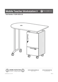 Notice MooreCo MOBILE TEACHER WORKSTATION II Table
