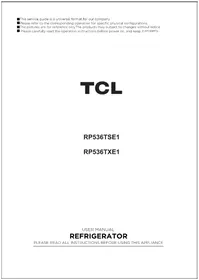 Notice TCL RP536TXE1 Réfrigérateur