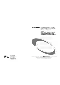 Notice Maruyama MS038 Pompe