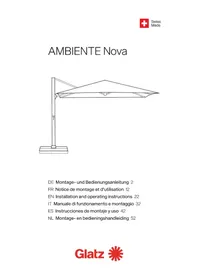 Notice Glatz AMBIENTE NOVA Parasol