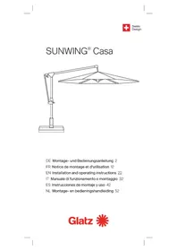Notice Glatz SUNWING CASA Parasol