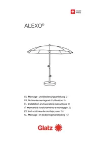 Notice Glatz ALEXO Parasol