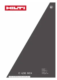 Notice HILTI C 4/36 MC4 Batterie