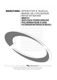 Notice Maruyama MS0741 Lutte antiparasitaire