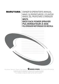 Notice Maruyama MS75 Lutte antiparasitaire