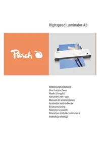 Notice Peach PL125 Machine à laminer