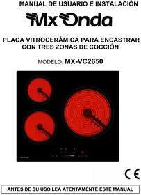 Notice Mx Onda MX-VC2650 Cuisinière