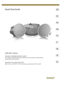 Notice TANNOY CMS 801 PI 8 OHM BACKCAN Non catégorisé