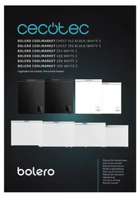 Notice CECOTEC BOLERO COOLMARKET CHEST 142 WHITE E Congélateur