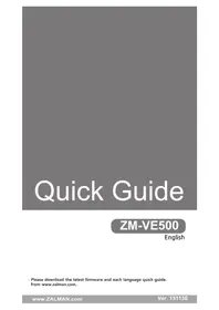 Notice ZALMAN ZM-VE500 Télécommande
