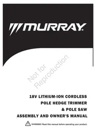 Notice MURRAY IQ18PSHK Scie