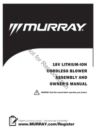 Notice MURRAY IQ18LB Souffleur