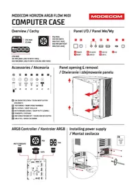Notice ModeCom HORIZON ARGB FLOW MIDI WHITE Unite Centrale