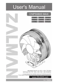 Notice ZALMAN CNPS9800 MAX Système de refroidissement de matériel informatique