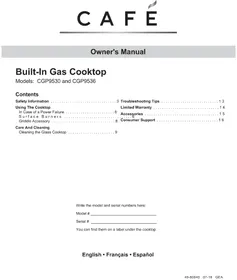 Notice Café CGP95302MS1 Cuisinière