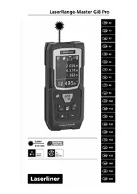 Notice Laserliner LASERRANGE-MASTER GI8 PRO Pointeur laser