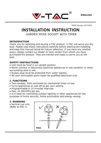 Notice V-TAC VT-1112-3 Prise murale