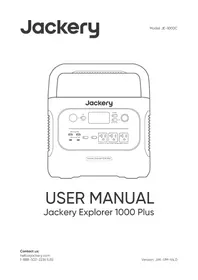 Notice Jackery EXPLORER 1000 PLUS Batterie portable