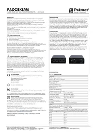 Notice Palmer AOC BOX XLRM Non catégorisé