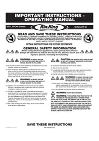 Notice Air King BFQ50 Hotte