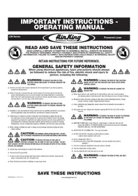 Notice Air King LIN46MD-900 Hotte