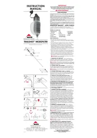 Notice MSR TRAILSHOT Purificateur d'air