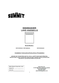 Notice Summit DW18SS4ADA Lave-vaisselle