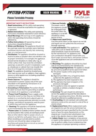 Notice Pyle PP777 Recepteur