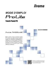 Notice IIYAMA PROLITE TW1025LASC Tablette