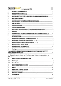 Notice PowerPlus POWXAGS2 Broyeur