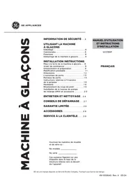 Notice Monogram UCC15NPRII Machine à glace