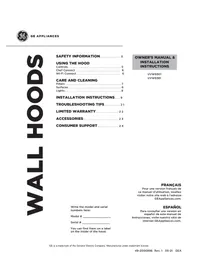 Notice Monogram UVW9361SLSS Hotte