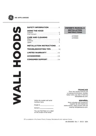 Notice Monogram UVW8361SLSS Hotte