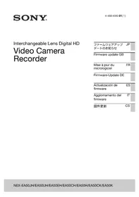 Notice SONY NEX-EA50UH Caméra vidéo