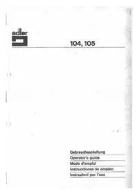 Notice Dürkopp Adler 105 Machine à coudre