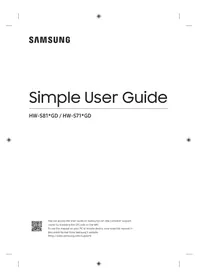 Notice SAMSUNG HW-S811GD Barre de son